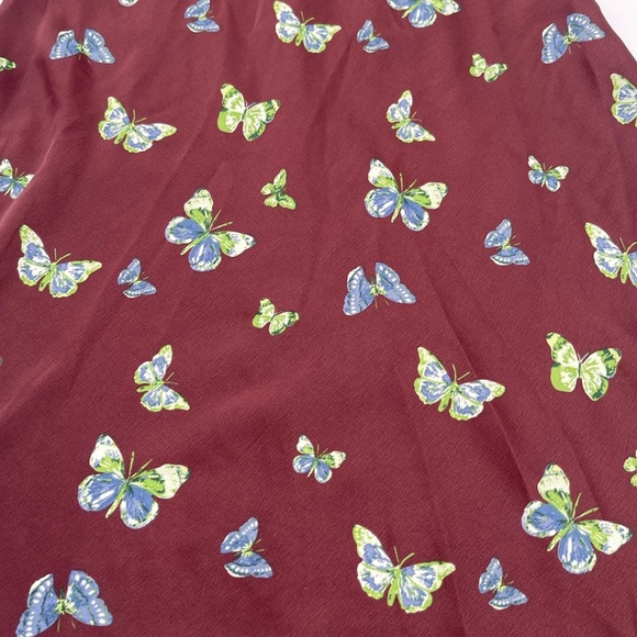 Urban Outfitters Women’s Medium Mallory Butterfly Mini Slip Dress Silky Summer - Picture 5 of 14